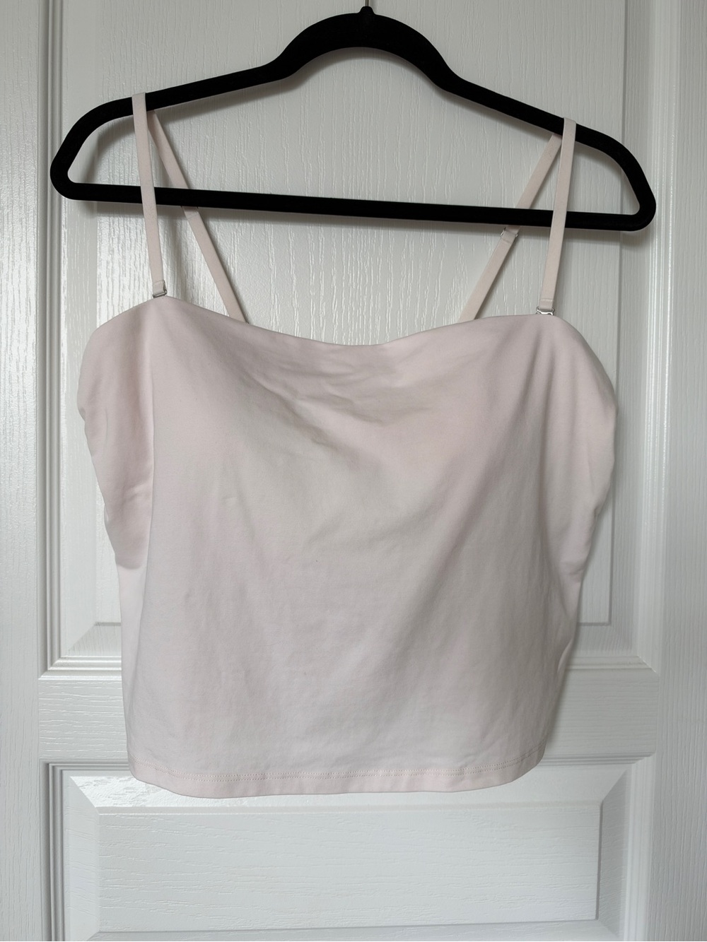 Uniqlo AIRISM Cropped Light Pink Spaghetti Strap Tube Top